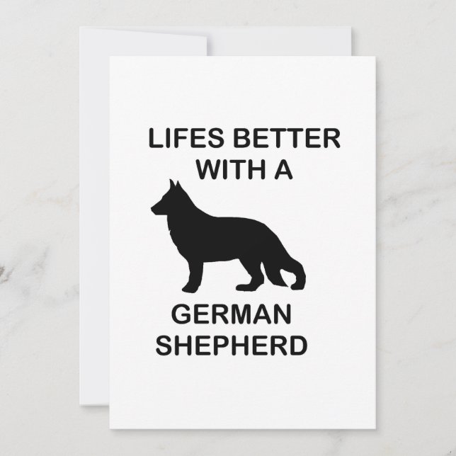 life's better with a german shepherd invitation (Front)