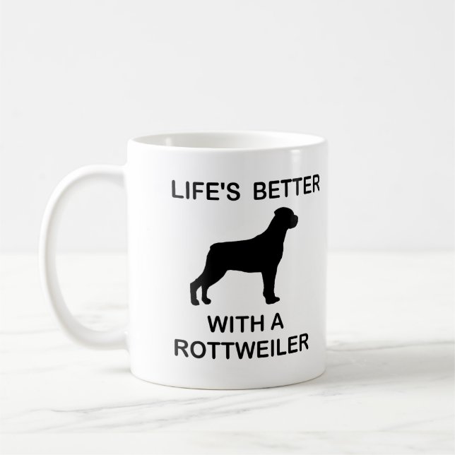 Life's Better With a Rottweiler Coffee Mug (Left)