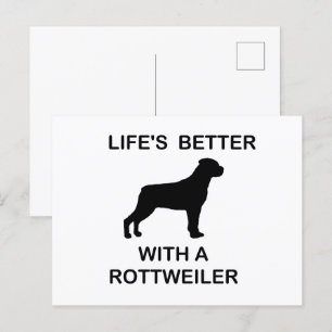 Life's Better With a Rottweiler Postcard