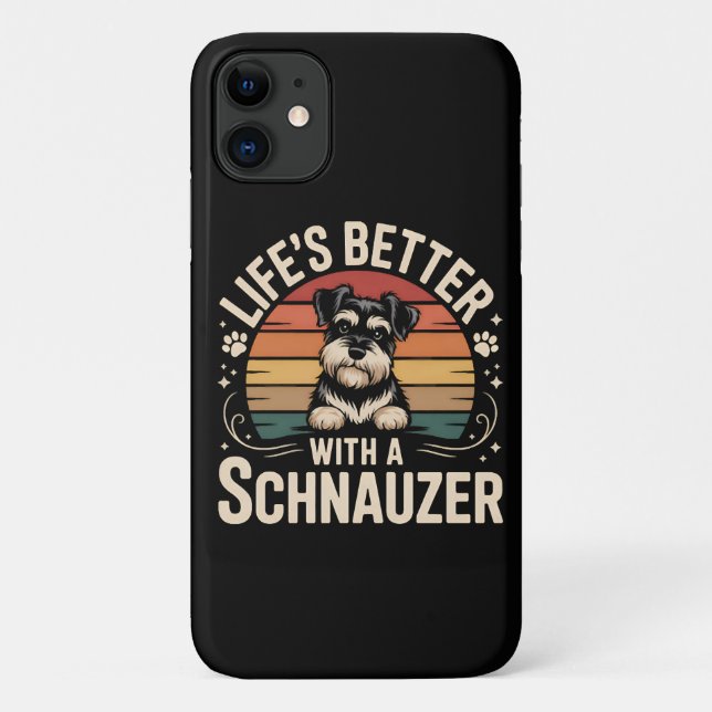 Life's Better With A Schnauzer Case-Mate iPhone Case (Back)