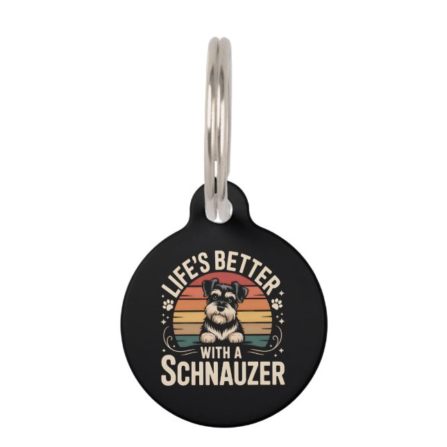 Life's Better With A Schnauzer Pet Tag (Back)