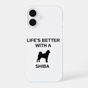 life's better with a shiba iPhone 16 case