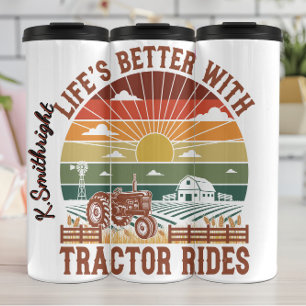Life's Better with Tractor Rides Thermal Tumbler