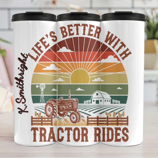 Life's Better with Tractor Rides Thermal Tumbler (Creator Uploaded)