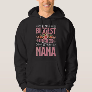 Life's Biggest Blessings Call Me Nana Grandma Moth Hoodie