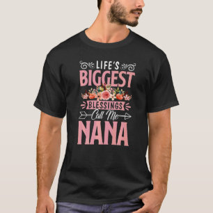 Life's Biggest Blessings Call Me Nana Grandma Moth T-Shirt