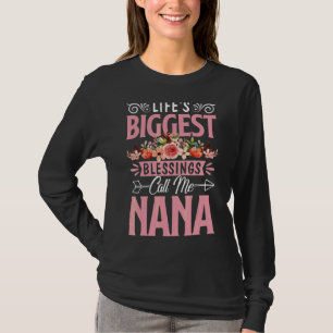 Life's Biggest Blessings Call Me Nana Grandma Moth T-Shirt