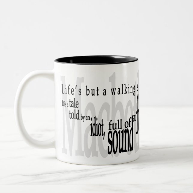 'Life's but a Walking Shadow' Shakespeare Mug (Left)