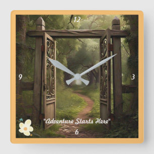 "Life's Detours" Square Wall Clock