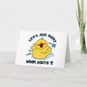 Life's Ducky 1st Birthday Card