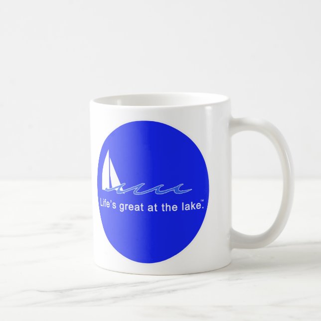 Life's great at the lake! coffee mug (Right)
