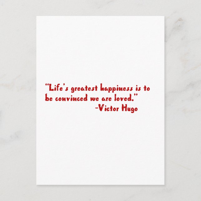 Life's greatest happiness postcard (Front)