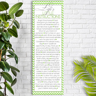 Life's Little Instructions Lime Green Poster