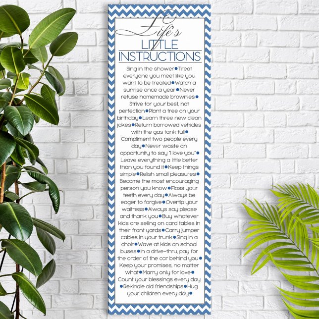 Life's Little Instructions Navy Blue Poster (Creator Uploaded)