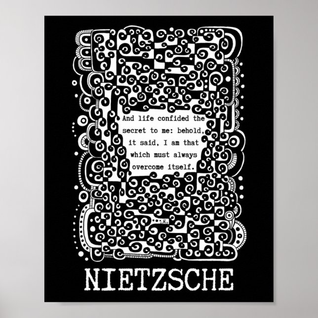 Lifes SECRET quote by Nietzsche Poster (Front)