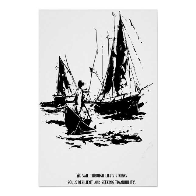 life's storms, souls resilient and tranqulitty poster (Front)