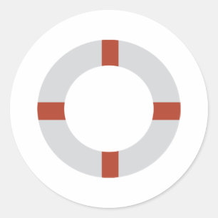 lifesaver icon classic round sticker