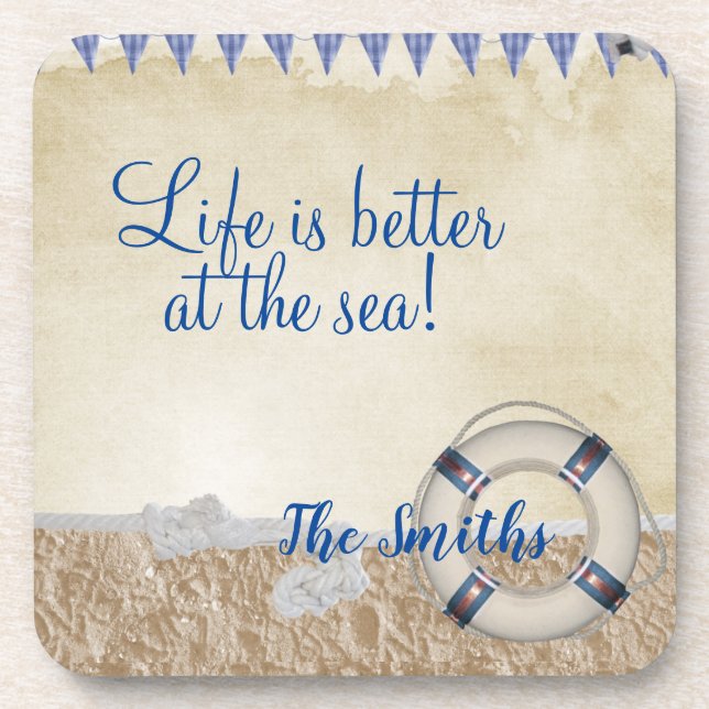 Lifesaver on the sand coaster (Front)