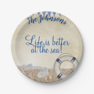 Lifesaver on the sand paper plate