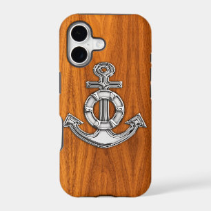 Lifesaver Steel Anchor on Teak Veneer