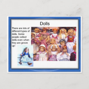 Lifeskills, toys, dolls postcard