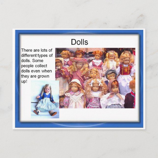 Lifeskills, toys, dolls postcard (Front)