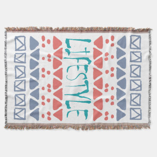LIFESTYLE – Colourful Geometric Tribal Pattern  Throw Blanket