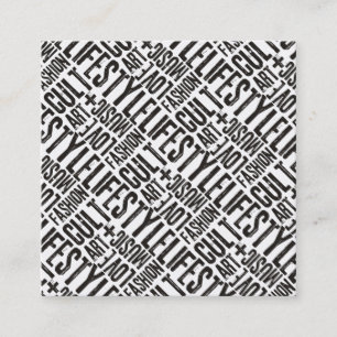 LIFESTYLE FASHION CULT - black Square Business Card