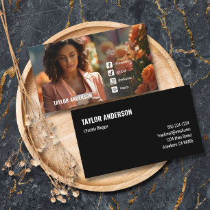 Lifestyle Social Media Influencer Photo Business Card