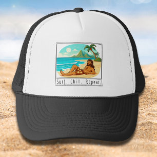 Lifestyle: Surf. Chill. Repeat. Trucker Hat