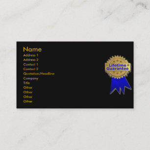 Lifetime Guarantee Profile Card