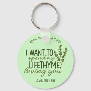 Lifetime Loving You Funny Pun Cute Valentine's Day Key Ring