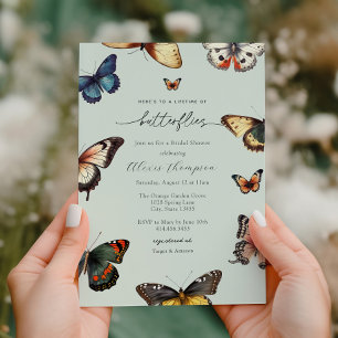 Lifetime of Butterflies Bridal Shower Invitation