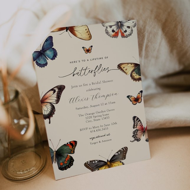 Lifetime of Butterflies Bridal Shower Invitation (Creator Uploaded)