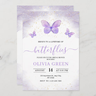 Lifetime of Butterflies Bridal Shower Invitation