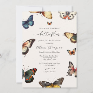 Lifetime of Butterflies Bridal Shower Invitation
