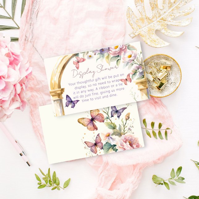 Lifetime of Butterflies floral display shower Enclosure Card (Lifetime of Butterflies floral display shower Enclosure Card)