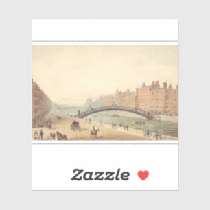 Liffey Bridge in Dublin by Samuel Frederick Brocas