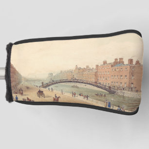 Liffey Bridge in Dublin by Samuel Frederick Brocas Golf Head Cover