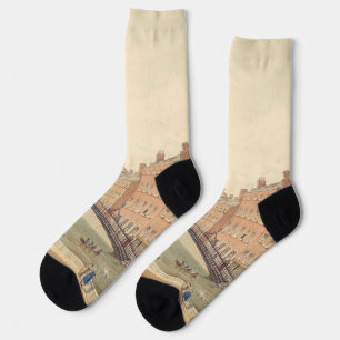 Liffey Bridge in Dublin by Samuel Frederick Brocas Socks