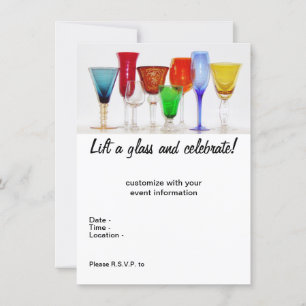 "Lift a Glass" Invitation