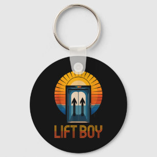 Lift Boy Retro Elevator Design Funny Vintage Style Key Ring