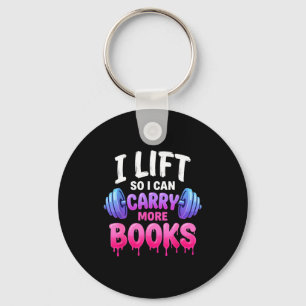 Lift can carry more books reading lovers funny key ring