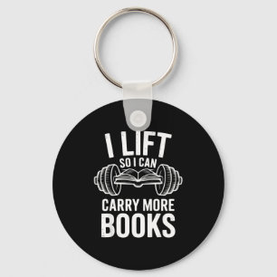 Lift can carry more books reading lovers reader key ring