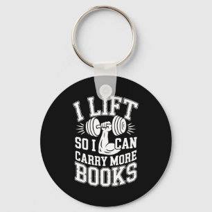 Lift can carry more books reading lovers reader key ring