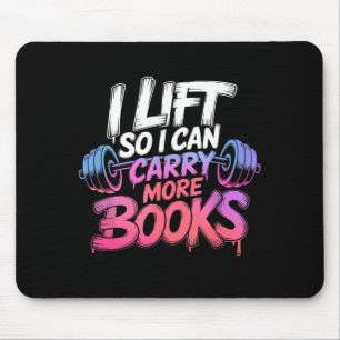 Lift can carry more books reading lovers reader mouse pad