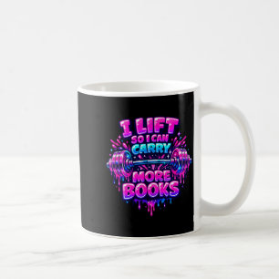 Lift can carry more books reading lovers workout coffee mug