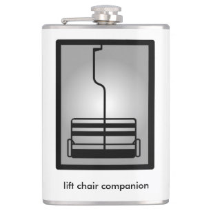 lift chair companion flask  by champagne horizon