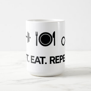Lift. Eat. Repeat. - Motivational Fitness Design Coffee Mug