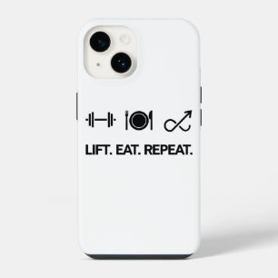 Lift. Eat. Repeat. - Motivational Fitness Design iPhone 14 Case